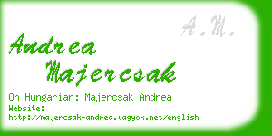 andrea majercsak business card